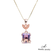【幸福珠寶】雙葉皇冠｜玻利維亞5A頂級紫黃晶項鍊(紫黃晶)