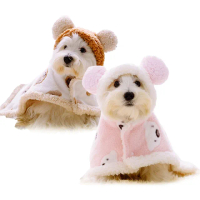 【QIDINA】寵物披風睡袍保暖披肩斗篷(寵物睡墊 寵物窩 寵物衣服 貓咪衣服 狗狗衣服)