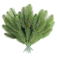 30Pcs Artificial Pine Branches Green Plants Pine Needles DIY Accessories For Garland Wreath Christmas And Home Garden
