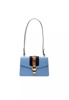 Gucci 二手 Gucci 小型皮革 Sylvie 織帶手提包