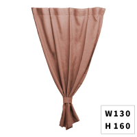 麻紋遮光窗簾-淺咖啡 130x160CM
