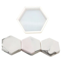Silicone Mold Nordic Geometry Mould DIY Crystal Epoxy Octagonal Table Set Mold High Mirror Plaster Expansion Stone Concrete Mold