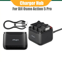 Trung Tâm Sạc, Dành Cho Pin DJI Action 5 Pro, Trung Tâm Sạc Nhanh, Phụ Kiện Máy Ảnh Dành Cho DJI Osm