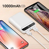 10000mAh Power Bank For iPhone Xiaomi Phone Portable Charger Mini Dual USB Powerbank External Battery LED Display Power Bank
