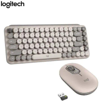 【Logitech 羅技】POP KEYS + MOUSE 無線機械式鍵盤+無線藍牙滑鼠(迷霧灰)送BOLT接收器*