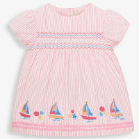 英國 JoJo Maman BeBe 超優質嬰幼兒/兒童100% 純棉短袖上衣_粉嫩海洋(JJH2964)