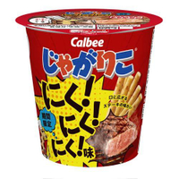 日本製 牛排味 薯片 Calbee 日本超商期間限定 牛排大蒜薯條杯 薯條 正版 J00052016