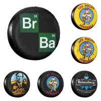 Custom Breaking Bad Elements Spare Tire Cover for Jeep Pajero Heisenberg TV Show Car Wheel Protectors 14" 15" 16" 17" Inch