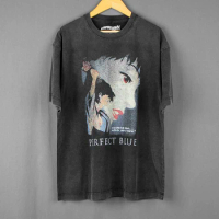 Perfect Blue T-Shirt Japanese Anime Satoshi Kon Paprika Millennium Actress Tokyo Godfathers Men Cotton Summer Tee t shirt