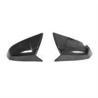 Rearview Side Mirror Covers Cap For Tesla 21-23 Model S Dry Carbon Fiber Sticker Add On Casing Shell