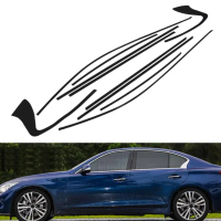 Miếng dán viền cửa sổ Chrome Delete Blackout cho Infiniti Q50/Q50S (2014–2024)