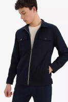 DeFacto Slim Fit Slim Fit Polo Collar Zippered Seasonal Spring Coat D7533Ax25Sp