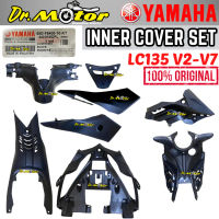 LC135 V2-V7 5S SPEED 135LC LC 135 Inner Set Part Hitam Coverset Cover Kaver Mainpipe 55C-F842N-00 10