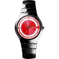 RELAX TIME RT57 優雅鏤空陶瓷手錶-紅x黑/37mm RT-57-9
