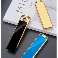 Mancis Elektrik 077 Gantungan Portable Mancis Elektrik USB Rechargeable - Blue