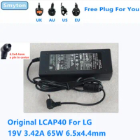 Original AC Adapter Charger For LG 19V 3.42A 65W ADS-65AI-19-3 19065E LCAP40 DA-65G19 PA-1650-68 Monitor Power Supply