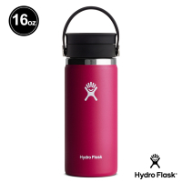 Hydro Flask 16oz/473ml 寬口旋轉咖啡蓋保溫瓶 酒紅色