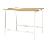 MITTZON 會議桌, 實木貼皮, 橡木/白色