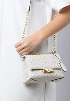 Michael Kors Michael Kors Cece Small Logo Shoulder Bag Light Cream Multi