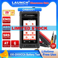 LAUNCH CRB5001 12V Car Battery Tester ENG ABS SRS AT Diagnostic Scanner TPMS Oil reset 6 Reset Free Update pk CRP129E BST360