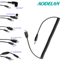 AODELAN 2.5mm Remote Wired Shutter Release Cable Connecting Cord Cable C6 C8 N8 N10 S6 S8 O6 P6 For Canon Nikon Sony Panasonic