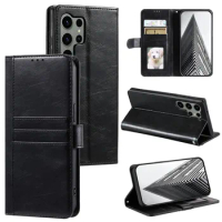 S24 S 24 5G Flip Case For Samsung Galaxy S24 Ultra Luxury Leather Card Holder Magnet Book Funda For Galaxy S24 Plus Wallet Cover
