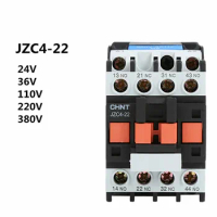 CHNT Relay contact relay JZC4-22 intermediate relay AC220V 380V 110V 36V 24V 2 on/off three-phase ac control relay C16