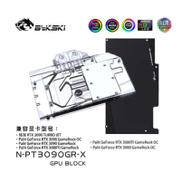 Bykski GPU Water Block for Palit RTX 3090 GameRock OC / Maxsun RTX 3090 TURBO JET Graphics Card Cooled/Radiator,N-PT3090GR-X