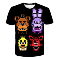 2024 New Kids Five Night At Freddy Pattern 3D Printed T Shirt Clothes Short Sleeve T-Shirt Terriost 