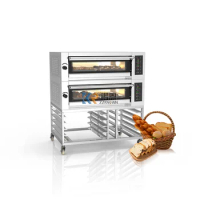 9 Trays Bread Bakery Oven Rotary Mini Toaster Electric Baking Pizza Tandoor Clay Glass Tempering Oven for Sale