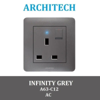 ARCHITECH INFINITY A63-C12 GREY Stop Kontak - Colokan AC