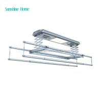 Smart retractable ceiling electric clothes drying rack lifting laundry drier hanger rack