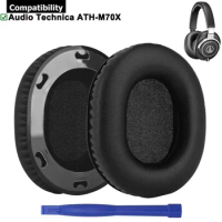 Replacement Ear Pads Headband Muffs Cover Cushions Cups Earpads Repair Parts for Audio-Technica ATH-M70X Headphones Headsets