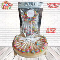 Lolipop Marble Rainbow / Permen Lolipop Kelereng Pelangi