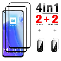 4 IN 1 Lens Tempered Glass For Xiaomi Mi 10T 10T Pro 10T Lite 10 Lite C over Screen Protector Camera Protective Film On The For