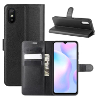 Red Mi 9A Case for Xiaomi Redmi 9A (6.53in) Cover Wallet Card Stent Book Style Flip Leather Protect Black A9 Redmi9A M2006C3LG