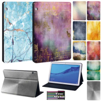Tablet Case for Huawei M5 Lite 10.1"/M5 Lite 8/MediaPad T3 8.0/T5 10 10.1" Pu Leather Fold Stand Hard Cover for MediaPad M5 10.8