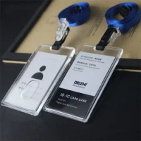 Work Identity ID Card Holder Employee Card with Lanyard Name Card Cover Neck Straps Adjustable Business Card Holder