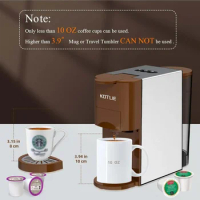 KOTLIE Single Serve Coffee Maker, 4 in1 Espresso Machine for Nespresso Original/K cups/L'OR/Ground Coffee/illy