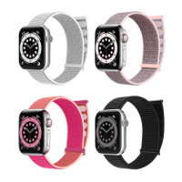 4 Pac Compatible with Apple Watch Band 49MM 45MM 44MM 42MM 41MM 40MM 38MM, Women Men Sport Nylon Loop Strap for iWatch Series Ul
