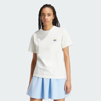 adidas 愛迪達 上衣 女款 短袖上衣 運動 GRAPHIC TEE OR 白 IR7473