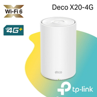 【TP-LINK】Deco X20-4G AX1800 4G+ 完整家庭 WiFi 6 路由器 1入【三井3C】