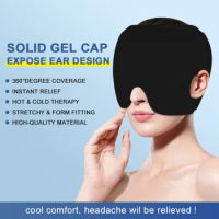 Cold and Hot Compress Gel Head Cover Ice Compress Head Cover Ear Leakage Style Ice Cap Solid Gel Cap