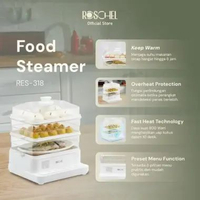 Roschel Electric Food Steamer Kukusan Listrik 18L Electric Cooker 3 Lapis Hotpot Steamer Listrik Mul