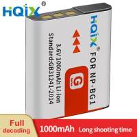 HQIX for Sony DSC-HX5C HX5V HX7 HX9 HX10 HX20 HX30 T20 T25 T100 N1 N2 WX1 WX10 HDR-GW55VE GW77 Camera NP-BG1 FG1 Charger Battery