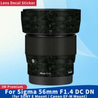 For Sigma 56mm F1.4 DC DN For SONY E Mount/Canon EF-M Mount Lens Skin Anti-Scratch Protective Film Body Protector Sticker