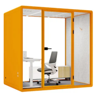 Muti-purpose soundproof office phone booth study booth acoustic reading cabin silent meeting pod soundproof zoom room OEM