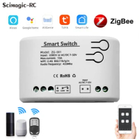 Tuya Zigbee Smart Home Relay for 2MQTT Gateway Hub,Motor Switch Module,DC 12V 24V 32V 110V 220V,1 Channel Radio RF Control