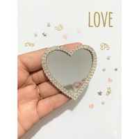 Cermin Tempel Motif Mini Untuk Case HP Phone Unik Kaca Karakter Lucu Aesthetic Gemas LOVE