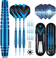 Soft Tip Darts Set 3 Aluminum Shaft Professional Darts Plastic Tip Sets 2BA Replacement Tips + Extra